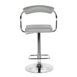 Houston Adjustable Height Swivel Bar Stool, Faux Leather -ELEND SHOP 30685276 alt02
