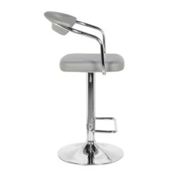 Houston Adjustable Height Swivel Bar Stool, Faux Leather -ELEND SHOP 30685276 alt03