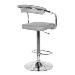 Houston Adjustable Height Swivel Bar Stool, Faux Leather -ELEND SHOP 30685276 alt04