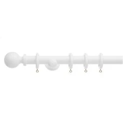 Ashton Fixed Wooden Curtain Pole With Rings -ELEND SHOP 30687673 alt01