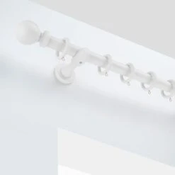 Ashton Fixed Wooden Curtain Pole With Rings