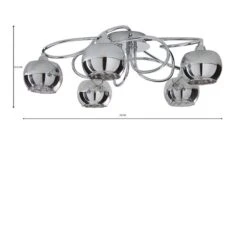 Seychelles 5 Light Flush Ceiling Light -ELEND SHOP 30690629 alt07