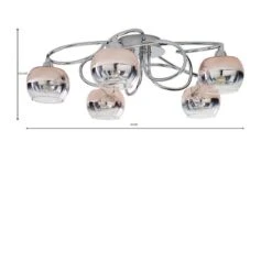 Seychelles 5 Light Flush Ceiling Light -ELEND SHOP 30690630 alt07