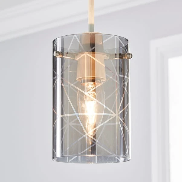 Grayson Smoked Glass Easy Fit Pendant Shade 1 Grayson Smoked Glass Easy Fit Pendant Shade