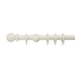 Swish Sherwood Fixed Wooden Curtain Pole With Rings -ELEND SHOP 30695527