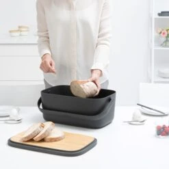 Brabantia Dark Grey Nic Bread Bin