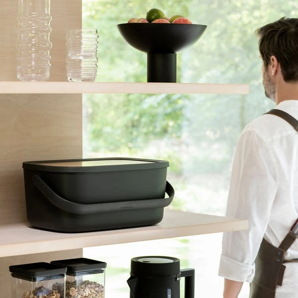 Brabantia Dark Grey Nic Bread Bin 2 Brabantia Dark Grey Nic Bread Bin - Image 2