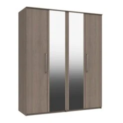 Parker 4 Door Wardrobe, Mirrored -ELEND SHOP 30708805 alt02