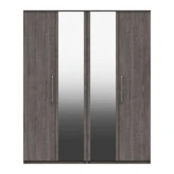 Parker 4 Door Wardrobe, Mirrored