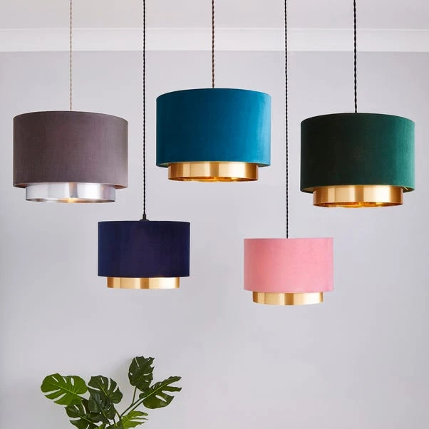 Nesa Two Tier Velvet Lamp Shade 20 Nesa Two Tier Velvet Lamp Shade - Image 20