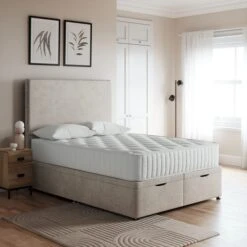 Everyday End Opening Ottoman Bed Frame, Woven Fabric -ELEND SHOP 30725057