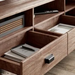 Fulton Pine Extra Wide TV Unit For TVs Up To 80" -ELEND SHOP 30728486 alt02