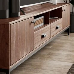 Fulton Pine Extra Wide TV Unit For TVs Up To 80" -ELEND SHOP 30728486 alt03