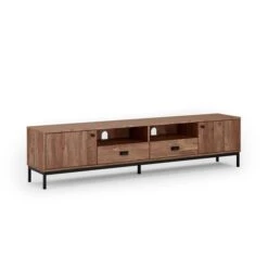 Fulton Pine Extra Wide TV Unit For TVs Up To 80" -ELEND SHOP 30728486 alt05