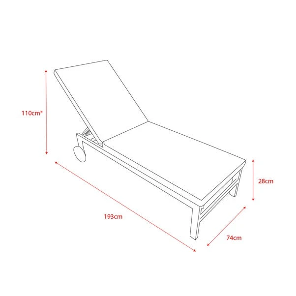 Titchwell Lounger, White 2 Titchwell Lounger, White - Image 2
