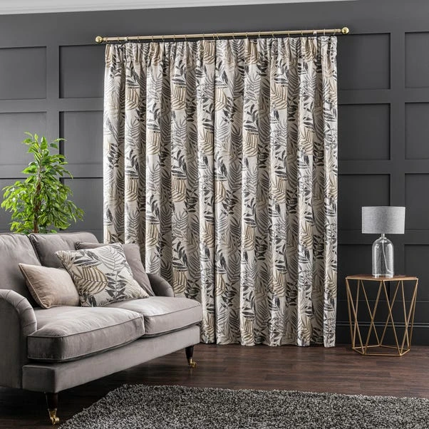 Leaf Jacquard Pencil Pleat Curtains 10 Leaf Jacquard Pencil Pleat Curtains - Image 10