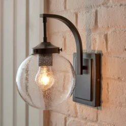 Twain Outdoor Globe Glass Wall Light -ELEND SHOP 30730558