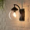 Twain Globe Glass Compact Outdoor Wall Light