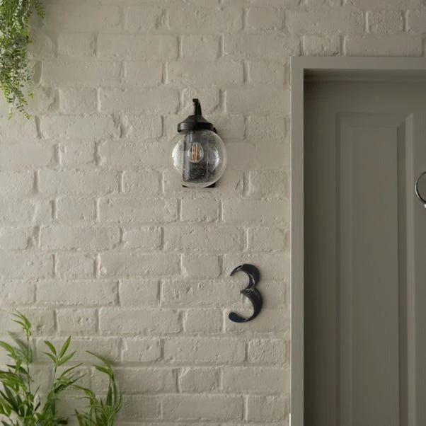 Twain Globe Glass Compact Outdoor Wall Light 6 Twain Globe Glass Compact Outdoor Wall Light - Image 6