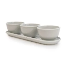 White Set Of 3 Dip Bowls With Platter -ELEND SHOP 30737462 alt04