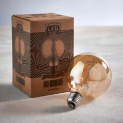 Vogue 2W ES LED Amber Filament Large Globe Bulb 10 Vogue 2W ES LED Amber Filament Large Globe Bulb -ELEND SHOP 30743087 alt03