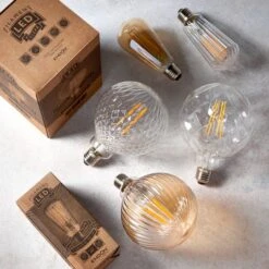 Vogue 4W ES LED Ribbed Globe Bulb -ELEND SHOP 30743099 alt02