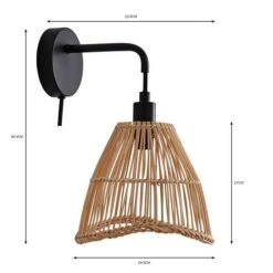 Elements Jaula Rattan Plug In Wall Light -ELEND SHOP 30752930 alt07