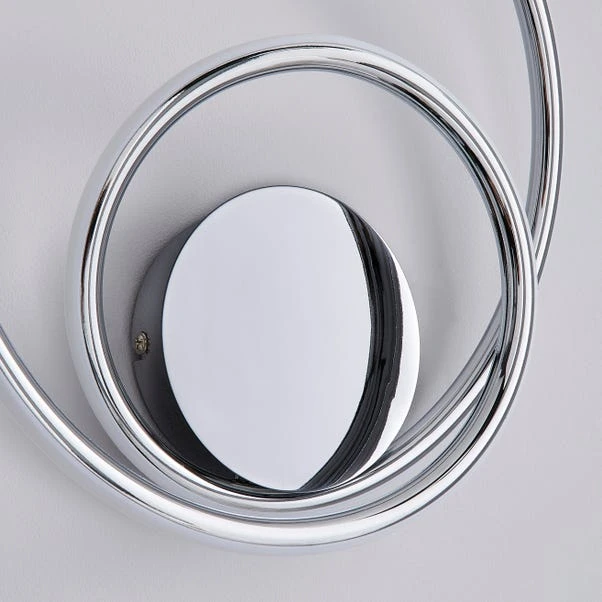 Langdon Chrome Integrated LED Bathroom Wall Light 4 Langdon Chrome Integrated LED Bathroom Wall Light - Image 4