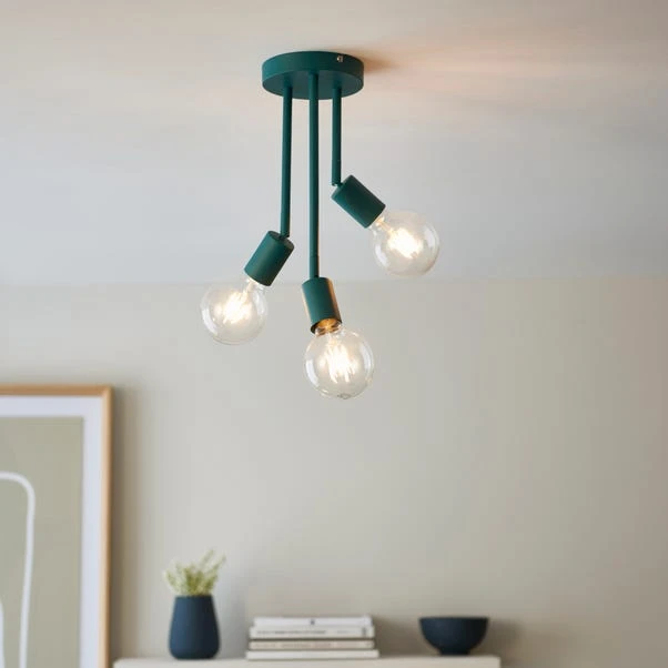 Koppla 3 Light Semi Flush Ceiling Light 10 Koppla 3 Light Semi Flush Ceiling Light - Image 10