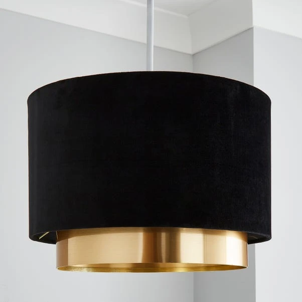 Nesa Two Tier Velvet Lamp Shade 12 Nesa Two Tier Velvet Lamp Shade - Image 12