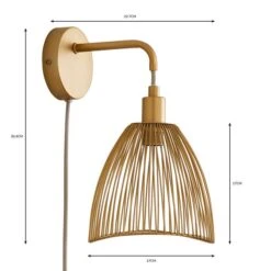 Elements Jaula Rattan Plug In Wall Light -ELEND SHOP 30755627 alt07