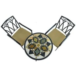 Dallas 76cm Bistro Table Set With 2 Austin Chairs -ELEND SHOP 30760662 alt03