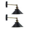 Set Of 2 Logan Grey Industrial Wall Light