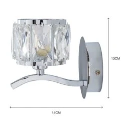 Set Of 2 Kleio Glass Chrome Wall Light -ELEND SHOP 30762443 alt05