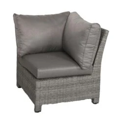 Paris 7 Piece Deluxe Modular Corner Dining Set With Square Firepit -ELEND SHOP 30763602 alt02