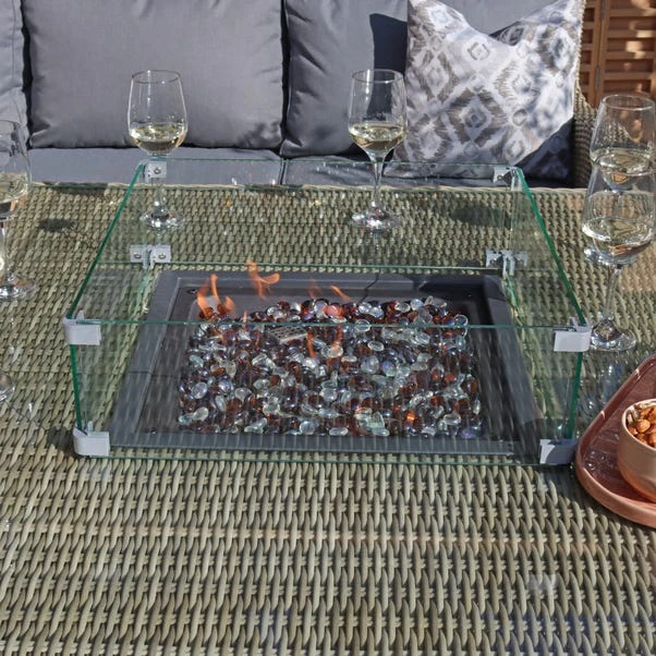 Wentworth 7 Piece Deluxe Modular Corner Lounge Set With Square Firepit 2 Wentworth 7 Piece Deluxe Modular Corner Lounge Set With Square Firepit - Image 2