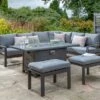 Titchwell Grey Corner Set With Firepit Table