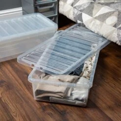 Wham Crystal Underbed Storage Box & Lid, 42L