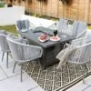 Aspen 6 Seater Fire Pit Dining Set