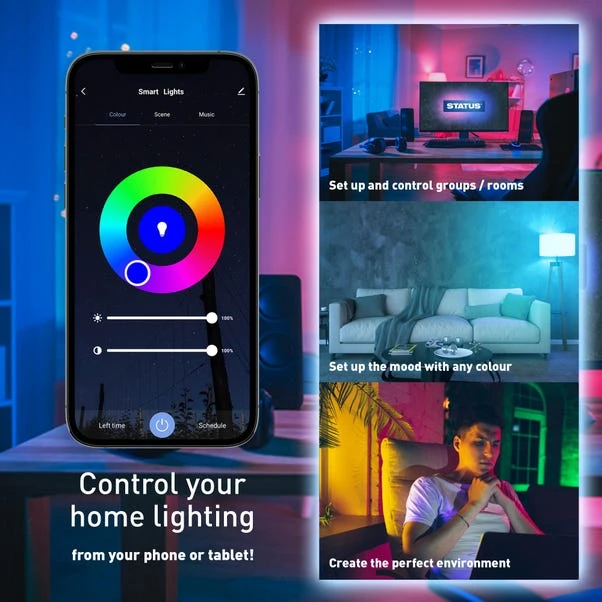 Status SMART 9W BC GLS Colour Changing Bulb 2 Status SMART 9W BC GLS Colour Changing Bulb - Image 2