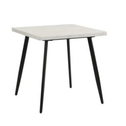 Zuri 2 Seater Square Dining Table, Grey Concrete Effect -ELEND SHOP 30769231 alt02