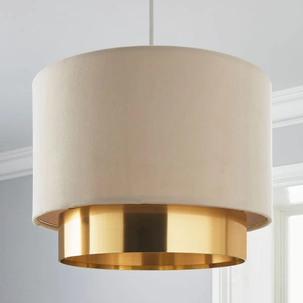 Nesa Two Tier Velvet Lamp Shade 7 Nesa Two Tier Velvet Lamp Shade - Image 7