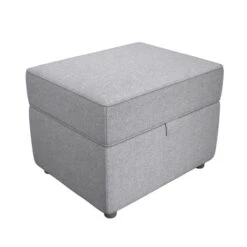 Baxter Textured Weave Storage Footstool -ELEND SHOP 30770364 alt02