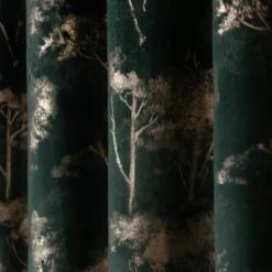 Velour Trees Eyelet Curtains -ELEND SHOP 30772392 alt02