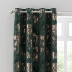 Velour Trees Eyelet Curtains -ELEND SHOP 30772393