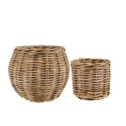 Churchgate Set Of 2 Rattan Planters -ELEND SHOP 30788937 alt02