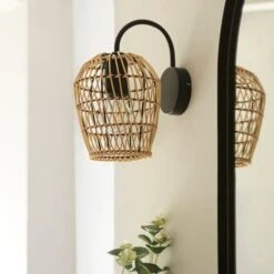 Kirra Bathroom Faux Rattan Wall Light 22 Kirra Bathroom Faux Rattan Wall Light -ELEND SHOP 30789838 alt01