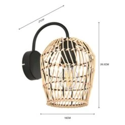 Kirra Bathroom Faux Rattan Wall Light 27 Kirra Bathroom Faux Rattan Wall Light -ELEND SHOP 30789838 alt06