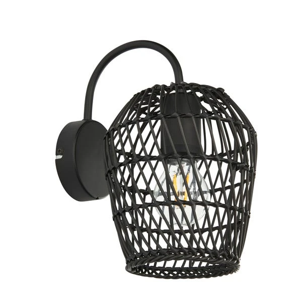 Kirra Bathroom Faux Rattan Wall Light 6 Kirra Bathroom Faux Rattan Wall Light - Image 6