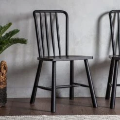 Denton Set Of 2 Dining Chairs, Oak -ELEND SHOP 30791399